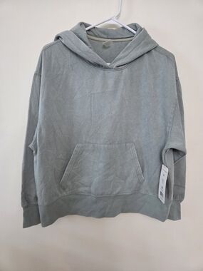 Women's Harmony & Balance oversized pullover hoodie  washed sage green-Size Med